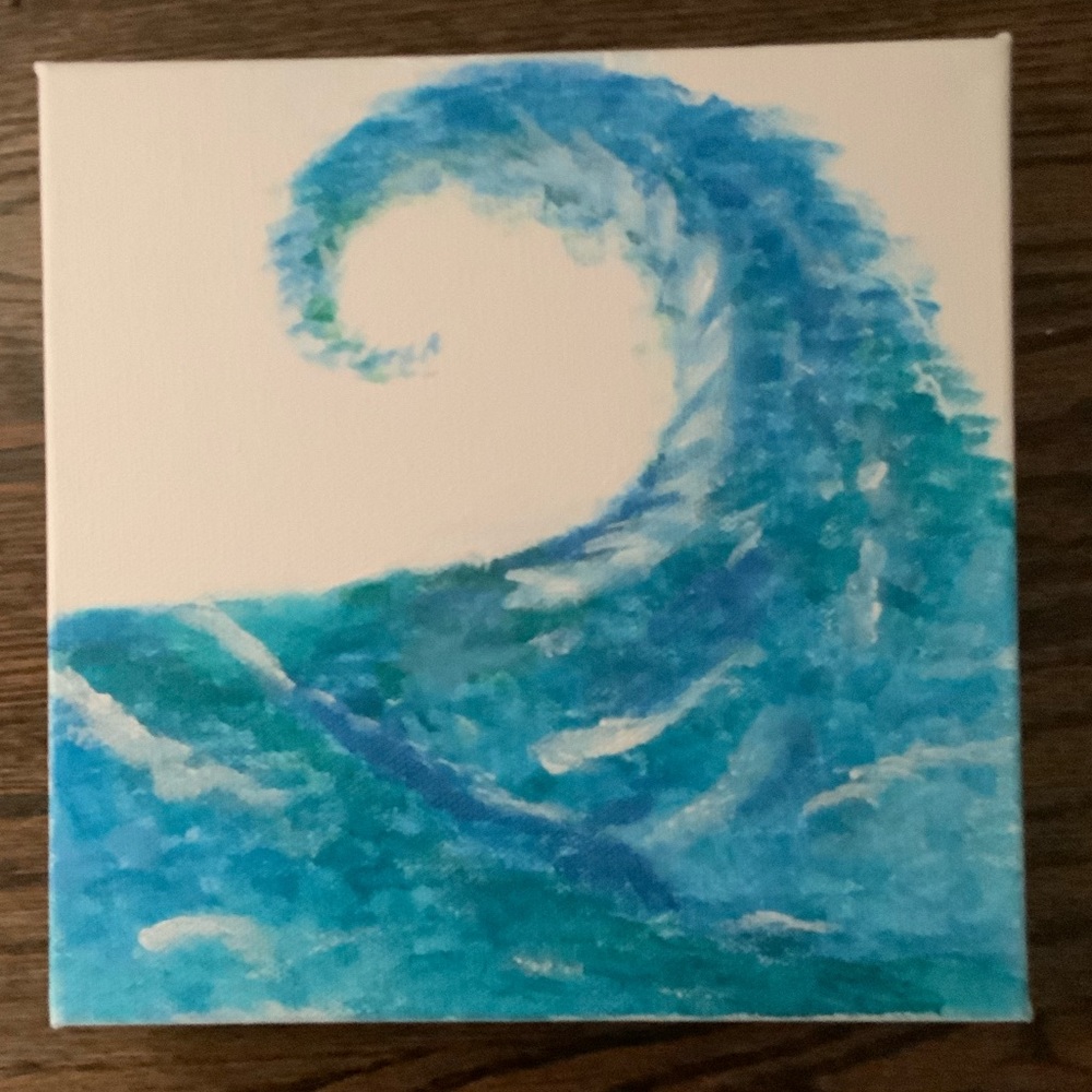 Original Abstract Ocean Wave Art